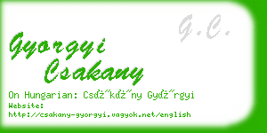 gyorgyi csakany business card